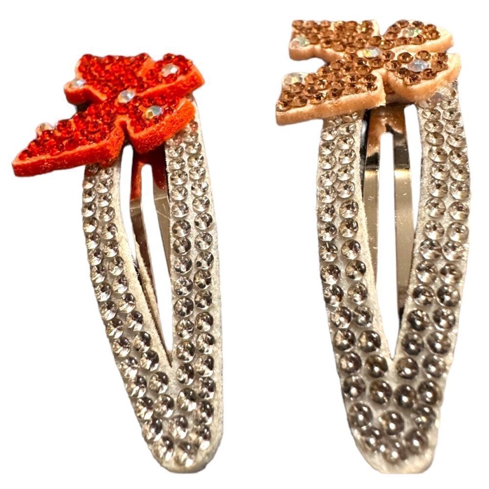 Butterfly and sparkle crystals Hair Clip 2 Pcs